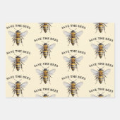 Die Bienen gelb gerettet Geschenkpapier Set (Vorderseite 2)