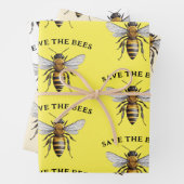 Die Bienen gelb gerettet Geschenkpapier Set (Beispiel)