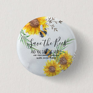 Die Bienen gerettet und die Welt Personalisiert Ge Button