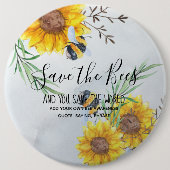 Die Bienen gerettet und die Welt Personalisiert Ge Button (Vorderseite)