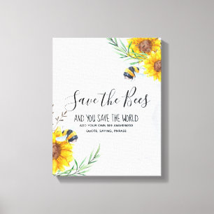 Die Bienen gerettet und die Welt Personalisiert Ge Leinwanddruck