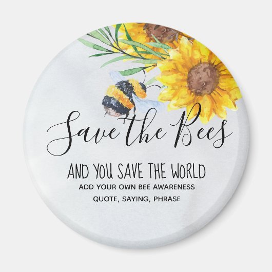 Die Bienen gerettet und die Welt Personalisiert Ge Magnet (Vorne)