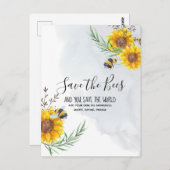 Die Bienen gerettet und die Welt Personalisiert Ge Postkarte (Vorne/Hinten)