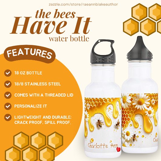 "Die Bienen haben es" Wasserflasche