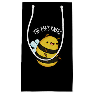 Die Bienen Knees Funny Bumble Bee Pun Dark BG Kleine Geschenktüte