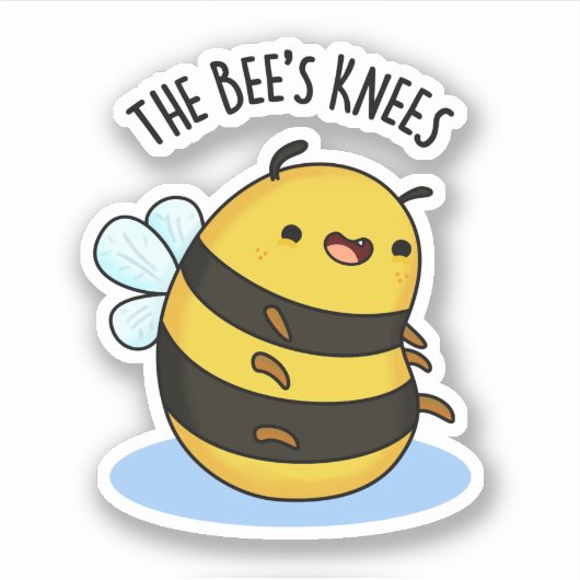 Die Bienen Knees Funny Bumble Pun Aufkleber (Vorderseite)