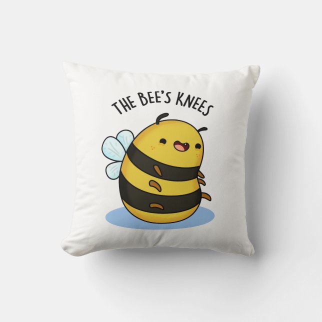Die Bienen Knees Funny Bumble Pun Kissen (Vorderseite)