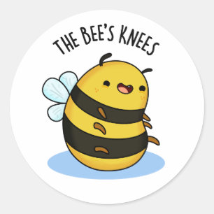 Die Bienen Knees Funny Bumble Pun Runder Aufkleber