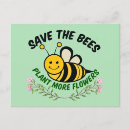 Die Bienen-Pflanze mehr Blume gerettet Postkarte