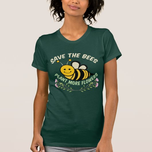 Die Bienen-Pflanze mehr Blume gerettet T-Shirt (Vorderseite)