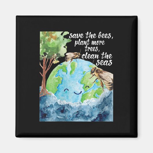 Die Bienen Rettend Frauen - Umweltschutz Magnet (Vorne)