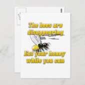 Die Bienen verschwinden lustig Postkarte (Vorne/Hinten)