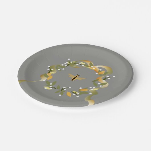 Die Bienenpapier-Teller gerettet Pappteller (Schrägansicht)