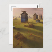 Die Bienenstöcke Pastorale Art Scene Postkarte (Vorne/Hinten)
