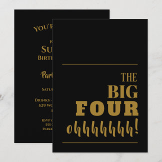Die BIG 40 Black Gold zum Geburtstag Einladung