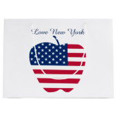 Die "Big Apple America"-Fahne NYC Große Geschenktüte (Vorderseite)