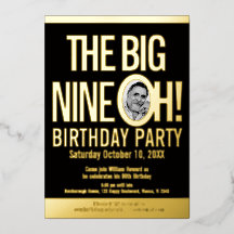 Die Big Nine 0h! 90. Geburtstags-Grafik-Foto