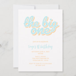 Die Big One Beach Surf 1. Geburtstag Einladung