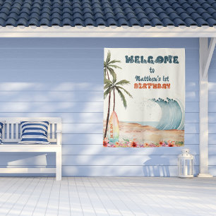 Die Big One Beach Surf Geburtstagsparty Wandteppich