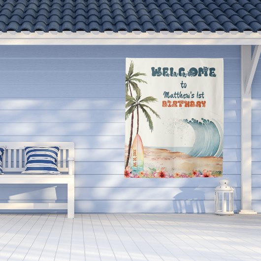 Die Big One Beach Surf Geburtstagsparty Wandteppich