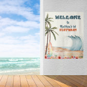 Die Big One Beach Surf Geburtstagsparty Wandteppich