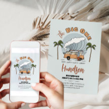 Die Big One Surf's Up Birthday Einladungskarte