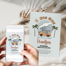Die Big One Surf's Up Birthday Einladungskarte Einladung