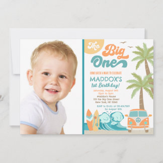 Die Big One Surf's Up Surf - Einladung zum Geburts