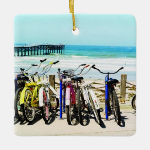 DIE BIKEN DER PIER-CHRISTMAS-ORNATION KERAMIKORNAMENT