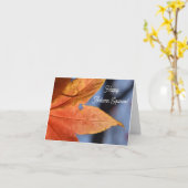 Die Bilanz des Herbstes: geklappte Grußkarte Karte (Gelbe Blume)