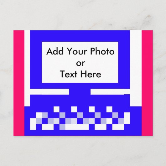 Die Bilder der MUSEUM Artist Serie Computer Blue Postkarte (Vorderseite)