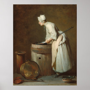 Die Bildhauerin Maid - Jean-Siméon Chardin Fine Ar Poster