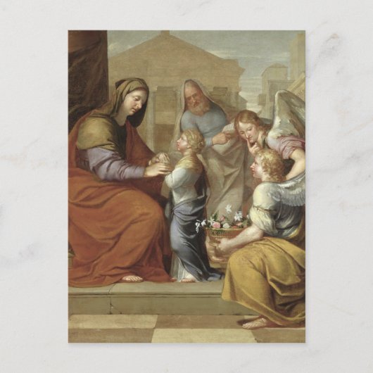 Die Bildung der Jungfrau, 1658 Postkarte (Vorderseite)