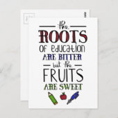 Die Bildung ist bitter Postkarte (Vorne/Hinten)