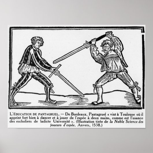 Die Bildung Pantagruel, Illustration Poster (Vorne)