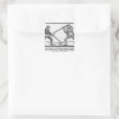 Die Bildung Pantagruel, Illustration Quadratischer Aufkleber (Tasche)