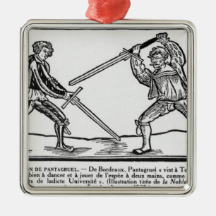 Die Bildung von Pantagruel, Illustration Ornament Aus Metall