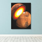 Die Bildung von Rocky Bodies im Sonnensystem. Leinwanddruck (Insitu (Holzboden))