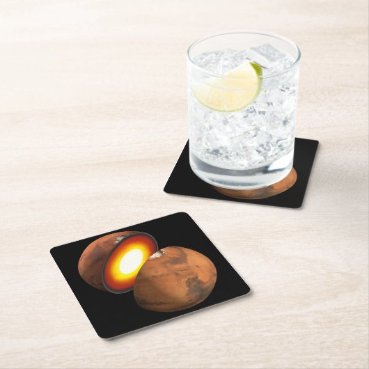 Die Bildung von Rocky Bodies im Sonnensystem. Rechteckiger Pappuntersetzer (Vor Ort)