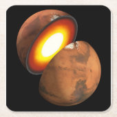 Die Bildung von Rocky Bodies im Sonnensystem. Rechteckiger Pappuntersetzer (Vorderseite)