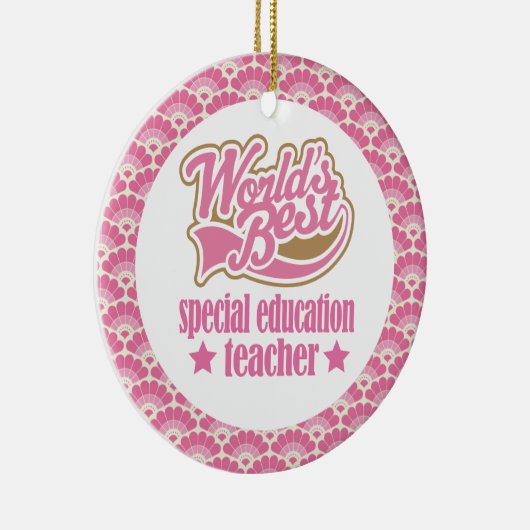 Die Bildungs-Lehrer-Geschenk der Welt bestes Keramik Ornament (Rechts)