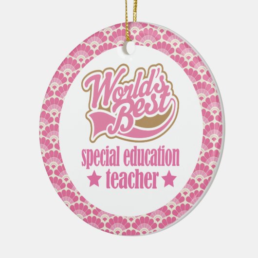 Die Bildungs-Lehrer-Geschenk der Welt bestes Keramik Ornament (Links)