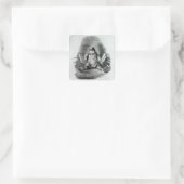 Die Bildungsfrage Quadratischer Aufkleber (Tasche)
