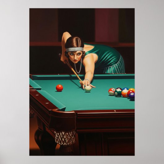 DIE BILLARD SPIELERIN POSTER (Vorne)