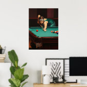 DIE BILLARD SPIELERIN POSTER (Heimbüro)