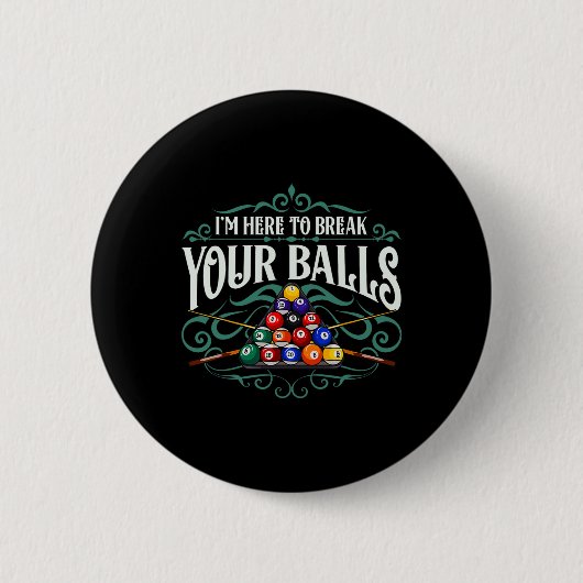 Die Billiard Billard Pool Hall lädt zum Verweilen Button (Vorderseite)