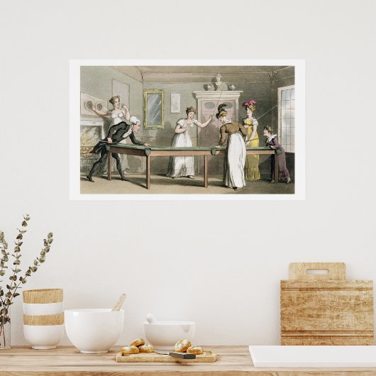 Die Billiard-Tabelle, von "Die Tour der Dr Syntax  Poster (Küche)