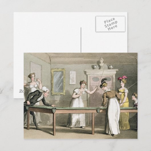 Die Billiard-Tabelle, von "Die Tour der Dr Syntax Postkarte (Vorne/Hinten)