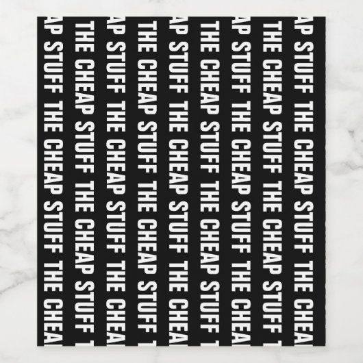 Die billigen schwarz-weiß weinetikett (Einzelnes Label)