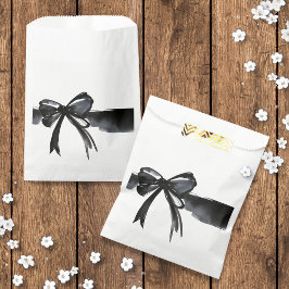Die Bindung der Art Black Watercolor Bow Moderne H Geschenktütchen